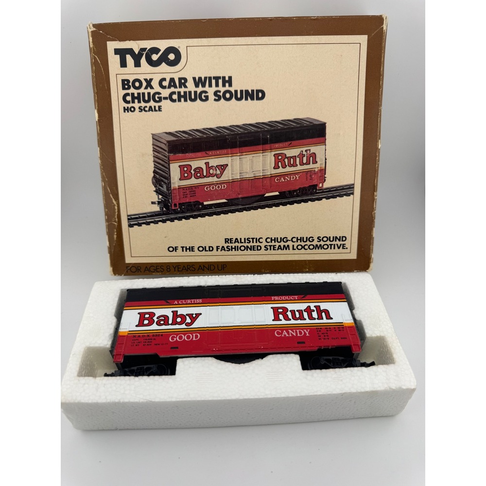 Tyco HO Scale Baby Ruth Box‎ Car with Chug-Chug Sound 91-0-285 Vintage Train Car
